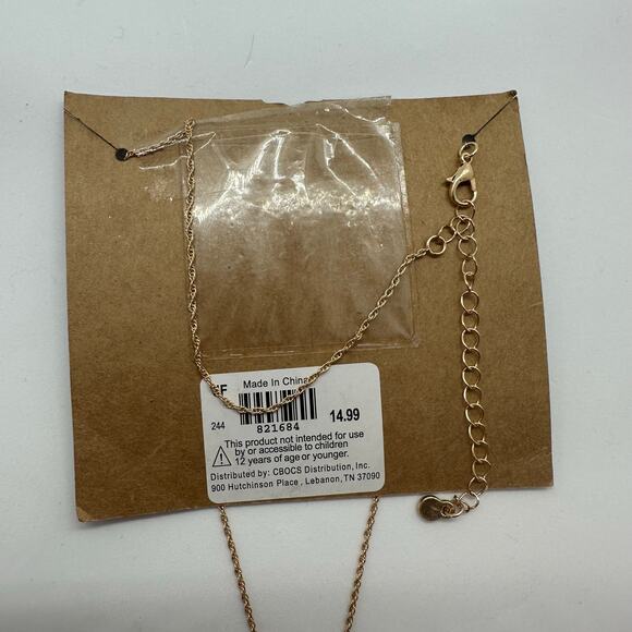 Fashion Cross Necklace Religious Quote Gold Tone Jewelry Dainty Spiritual Gift - Picture 6 of 7